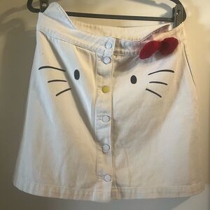 Lazy Oaf Hello Kitty Cream Skirt with Red Bow
